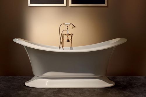Oval bathtub - GRAND SOLEIL - GRUPPO TREESSE - free-standing / acrylic / white