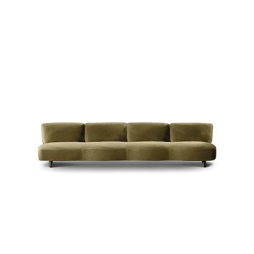 Modular sofa - SAKI - Minotti - contemporary / fabric / wooden