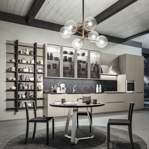 Contemporary kitchen - LOUNGE - COMPOSIT - laminate / with integrated handle / lacquered