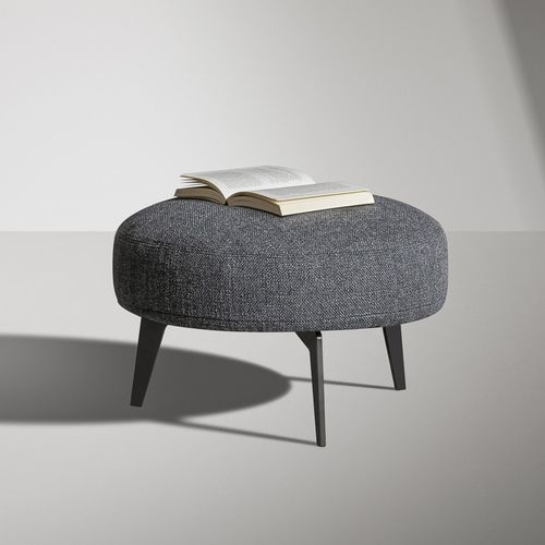 Contemporary pouf - Lovy  - BONALDO - fabric / painted metal / square