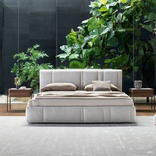 Double bed - Rigoletto - BONALDO - contemporary / upholstered / with upholstered headboard