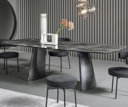 Contemporary dining table - Torii - BONALDO - oak / walnut / wood veneer