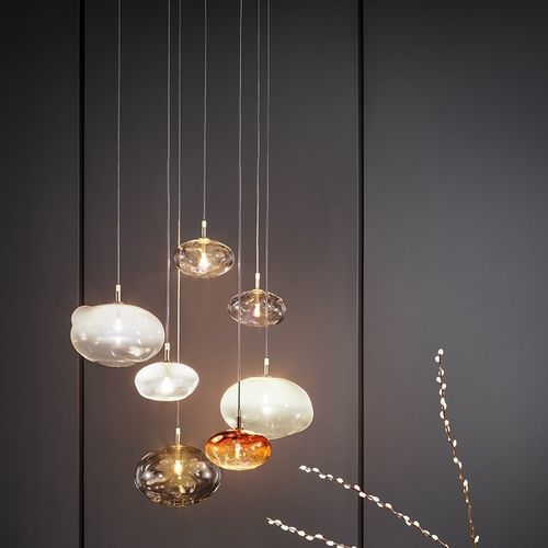 Pendant lamp - Pepita - BONALDO - painted metal / glass / contemporary