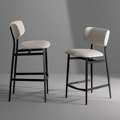Contemporary bar chair - Noor too - BONALDO - indoor / fabric / leather