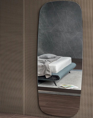Wall-mounted mirror - Lake - BONALDO - contemporary / rectangular / painted metal