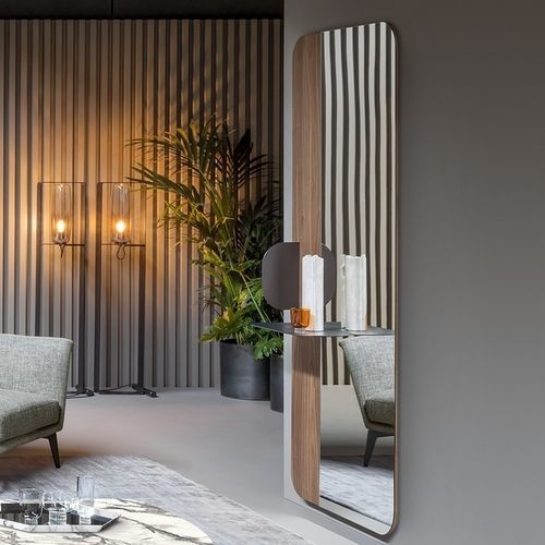 Wall-mounted mirror - Blabla  - BONALDO - contemporary / rectangular / wood veneer