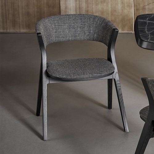 Contemporary chair - Remo - BONALDO - indoor / leather / fabric