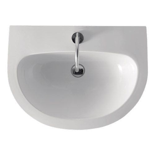 Wall-mounted washbasin - 3740 - Kerasan - ceramic / with adjustable mirror / D-shape