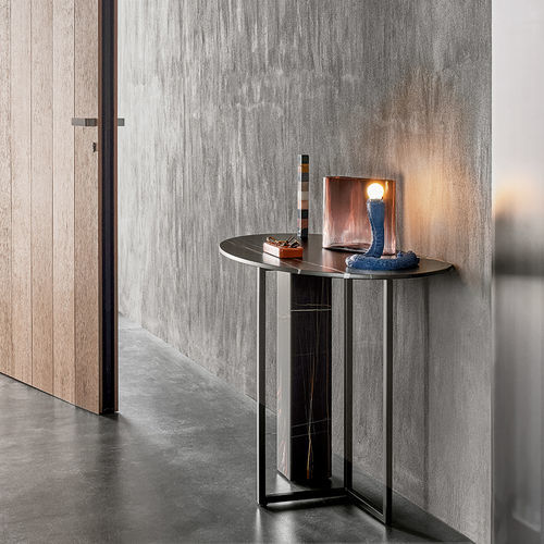 Contemporary sideboard table - ABEL - MERIDIANI - oak / glossy lacquered wood / matte lacquered wood