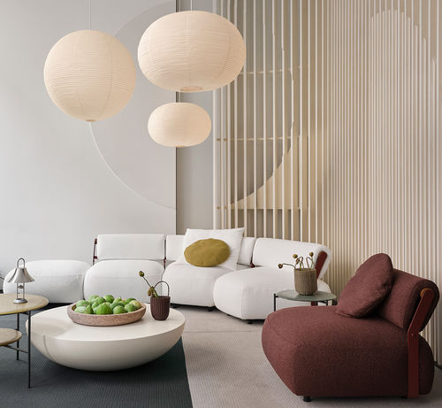 Modular sofa - VINCENT OPEN AIR  - MERIDIANI - corner / compact / contemporary