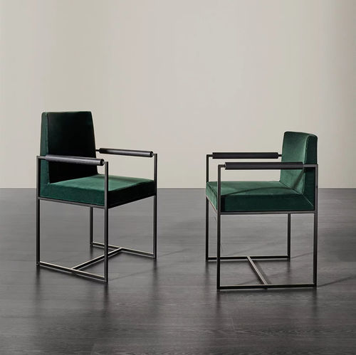 Contemporary chair - RIDER    - MERIDIANI - indoor / fabric / leather
