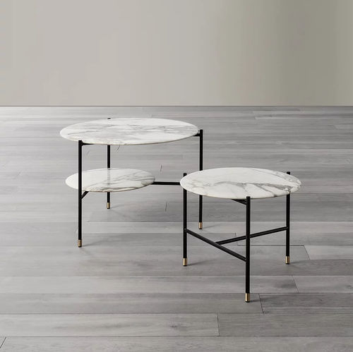 Contemporary side table - ADRIAN - MERIDIANI - glossy lacquered wood / matte lacquered wood / marble