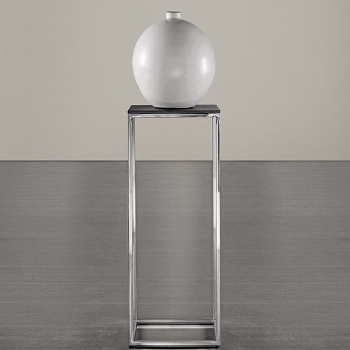 Contemporary high occasional table - HARDY - MERIDIANI - lacquered glass / oak / glossy lacquered wood