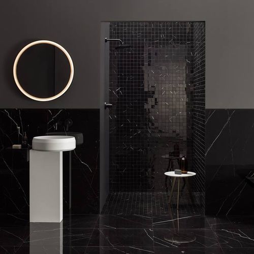 Porcelain stoneware tile - MARQUINA NERO - LEA CERAMICHE - natural finish / high-gloss / indoor