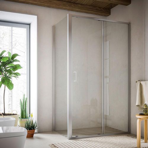 Sliding shower screen - SOHO QO+QH - GLASS 1989 - corner / corner / tempered glass