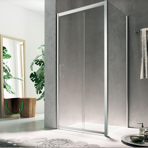 Tempered glass shower enclosure - ISY IO+IH - GLASS 1989 - sliding door / corner / home