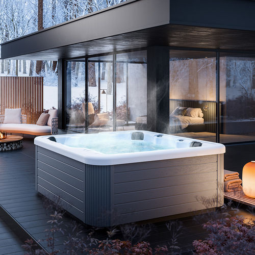 Above-ground hot tub - Escape 21 - GLASS 1989 - square / 6-person / outdoor