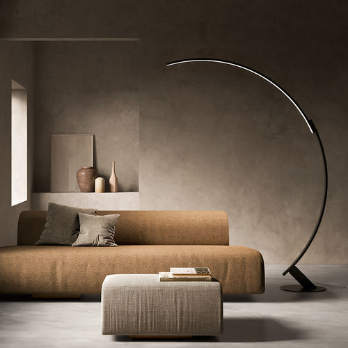 Floor-standing lamp - KYUDO - Kundalini - extruded aluminum / contemporary / corded