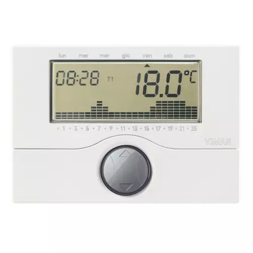 Heating thermostat - 01910 - VIMAR - for air conditioning / electronic / programmable