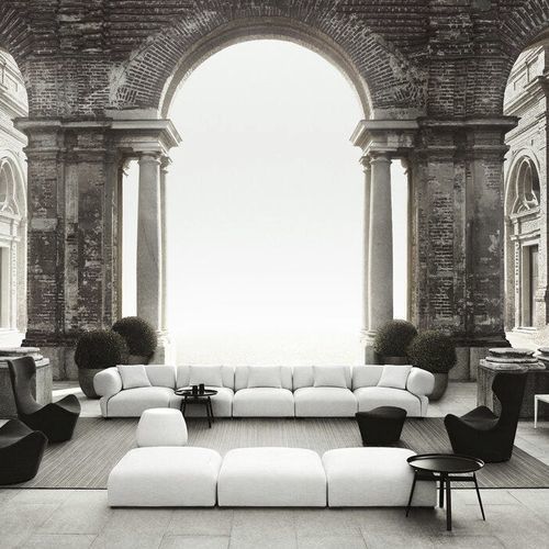 Modular sofa - Butterfly - B&B Italia - contemporary / garden / fabric