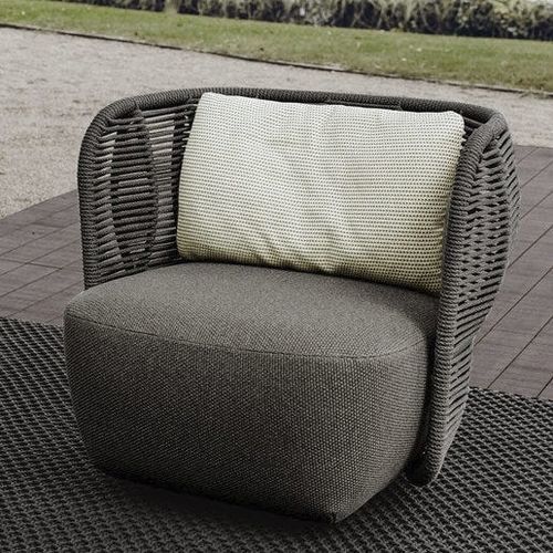 Contemporary armchair - Bay - B&B Italia - fabric / steel / polypropylene