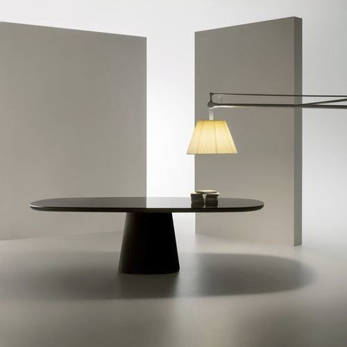 Contemporary table - Allure O' - B&B Italia - wooden / glass / marble