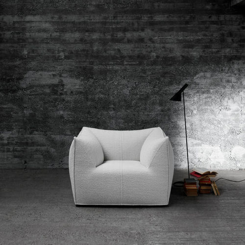 Contemporary armchair - Le Bambole - B&B Italia - fabric / leather / polyethylene