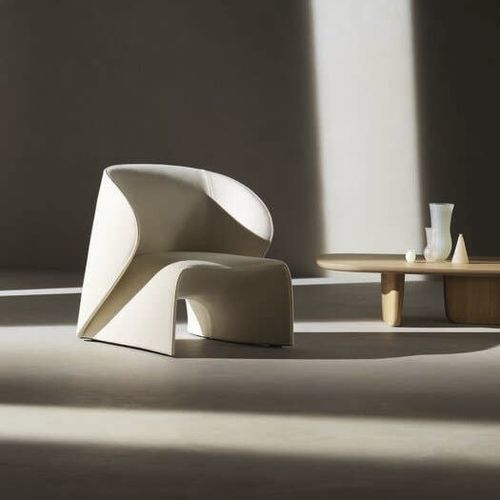 Contemporary armchair - Narinari - B&B Italia - felt / polyurethane / brown