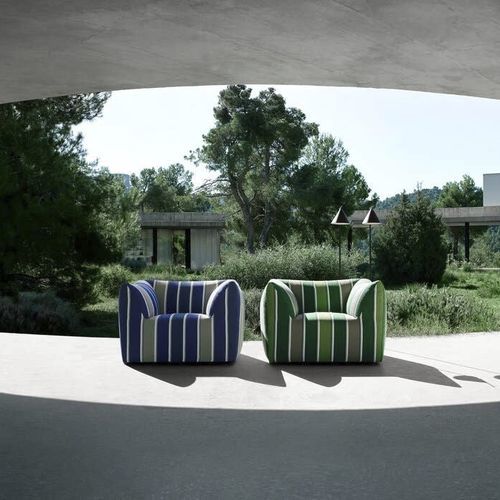 Contemporary armchair - La Bambola - B&B Italia - polyester fiber / polyethylene / waterproof