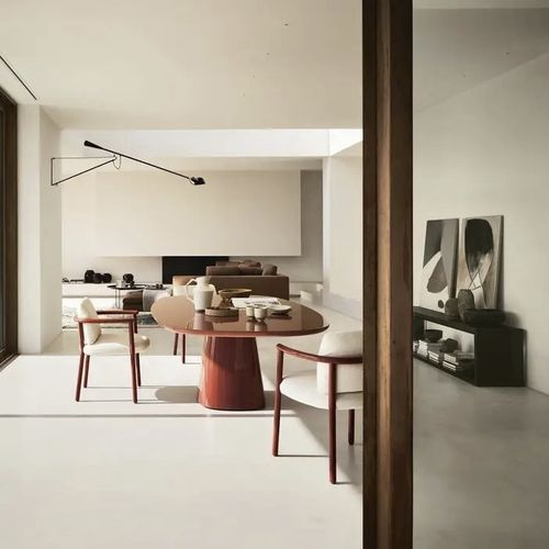 Contemporary chair - HERI O' - B&B Italia - indoor / fabric / solid wood base