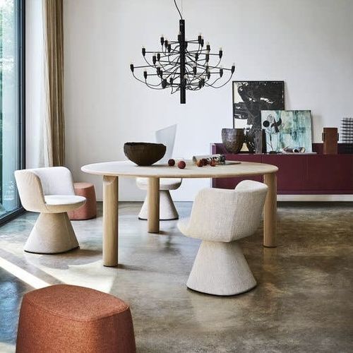 Contemporary chair - FLAIR O' - B&B Italia - indoor / fabric / steel