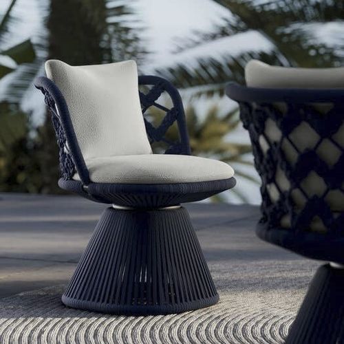 Contemporary chair - FLAIR O' - B&B Italia - outdoor / fabric / aluminum