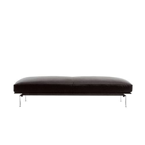 Contemporary upholstered bench - Diesis - B&B Italia - fabric / leather / steel base