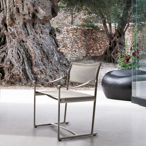 Contemporary chair - Mirto - B&B Italia - outdoor / fabric / cast aluminum base