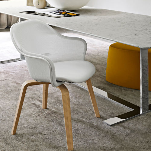 Contemporary chair - Iuta '14 - B&B Italia - indoor / fabric / leather