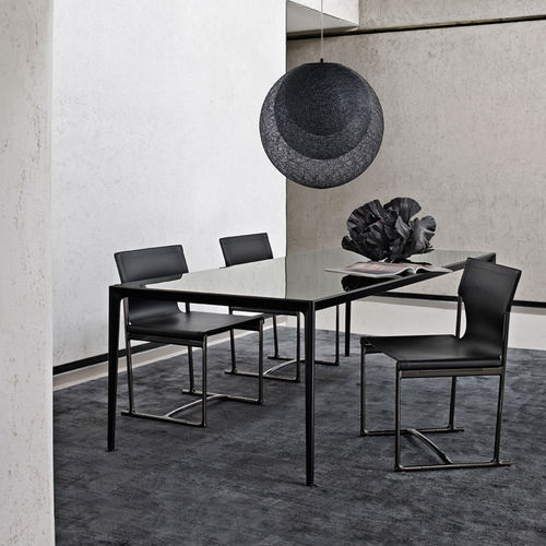 Contemporary table - Mirto - B&B Italia - MDF / glass / marble