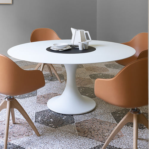 Contemporary table - MANZÙ / 08A - ALIAS - lacquered MDF / lacquered aluminum / anodized aluminum