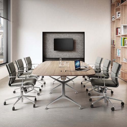Contemporary boardroom table - FRAMETABLE / FM1_240 - ALIAS - MDF / laminate / cast aluminum base