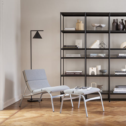 Contemporary footrest FEETFRAME / 464 ALIAS fabric / leather