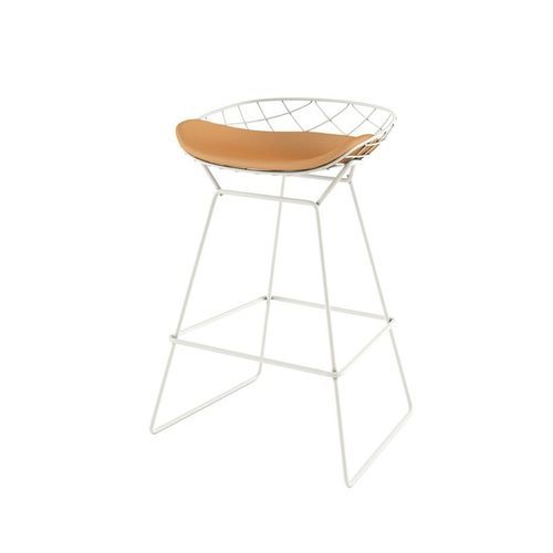 Contemporary bar stool - KOBI / N02 - ALIAS - leather / fabric / synthetic leather