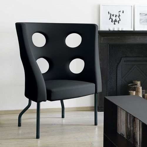 Original design armchair - MONOFLEXUS / 911 - ALIAS - fabric / lacquered steel / with removable cover