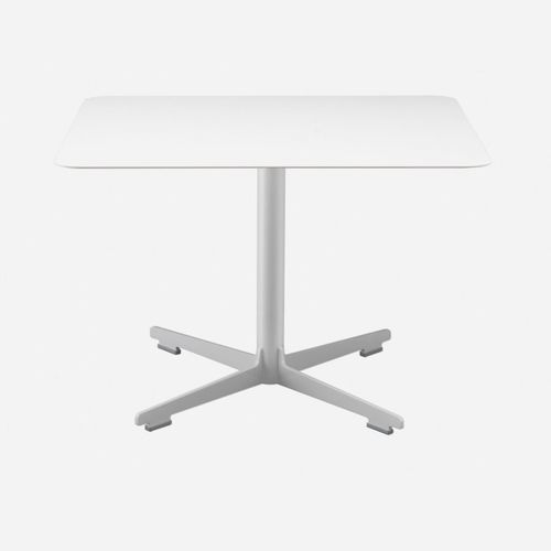 Contemporary bistro table - CROSS / 574 - ALIAS - laminate / lacquered metal steel base / square