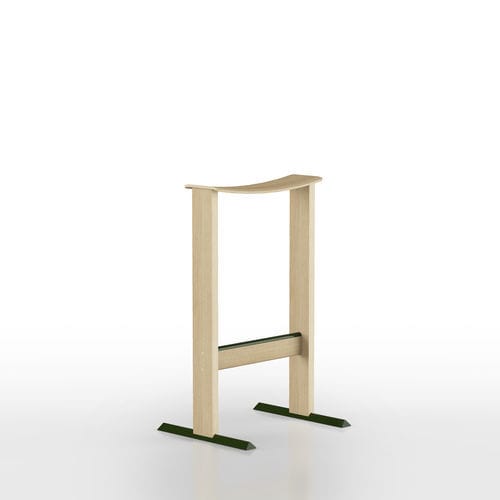 Contemporary stool - LIRA - ALIAS - solid wood / ash / solid wood base