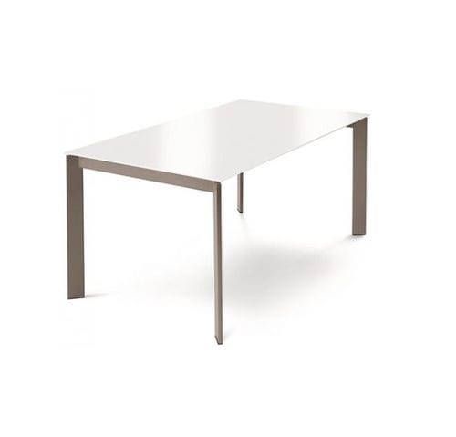 Contemporary dining table - GLAM 130 - Mobalpa - wooden / metal / melamine