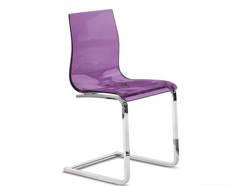 Contemporary chair - JAZZ L - Mobalpa - indoor / acrylic / chromed metal