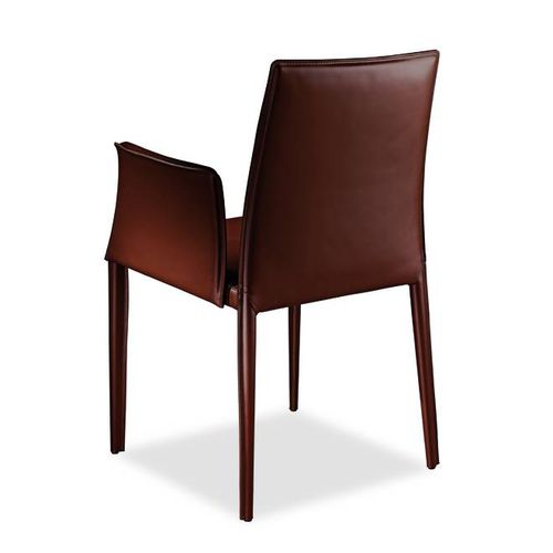 Contemporary chair - AISHA P - Airnova - indoor / leather / upholstered