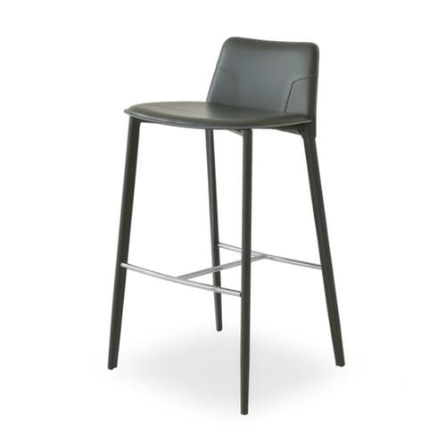 Contemporary bar chair - FIONA - SG   - Airnova - indoor / leather / chromed metal