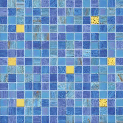 Gold mosaic tile - AURORA - BISAZZA - glass / high-gloss / indoor
