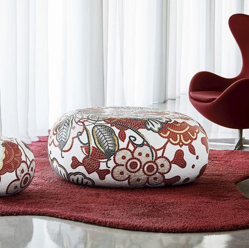 Contemporary coffee table - JANET - BISAZZA - concrete / concrete base / oval