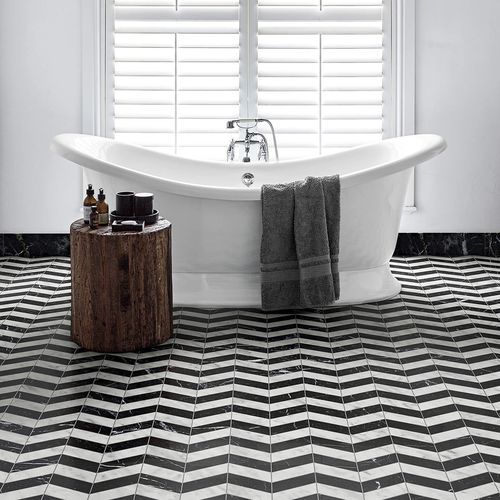 Marble tile - PIETRASANTA - BISAZZA - matte / indoor / living room